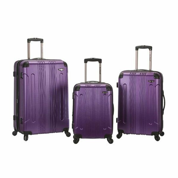 Rockland Luggage Set - Purple 3 Pieces F190-PURPLE